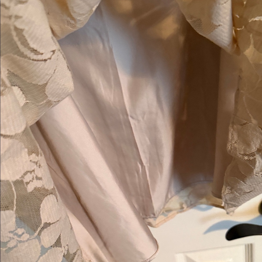 New York & Company Floral Lace A-Line Skirt - Cream - Picture 6 of 7